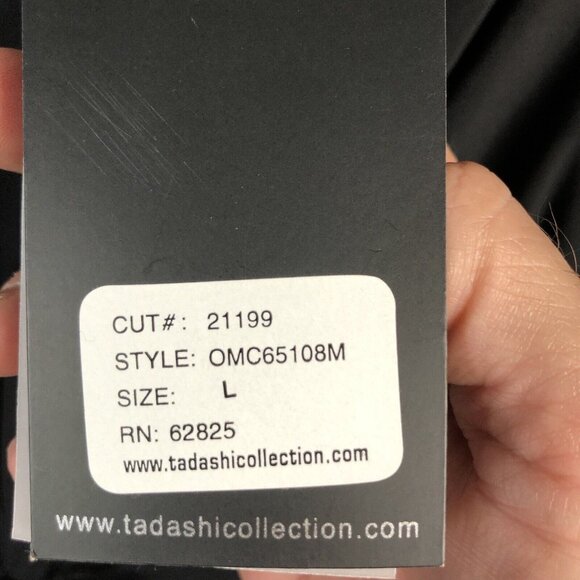 Tadashi Shoji Dress Womens Large Black Twisted Knot Ruched Formal Event NEW - Picture 12 of 16